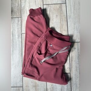 FIGS Dark Cherry Zamora Joggers